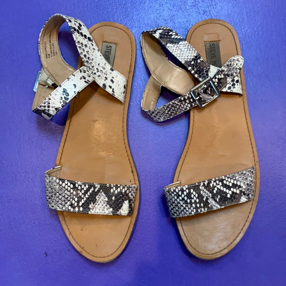 Steve Madden faux snakeskin sandals